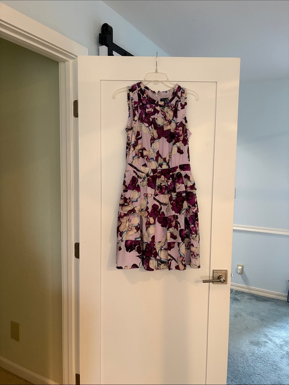 Banana Republic Lavender Floral Sleeveless Mini Dress Sz 6
